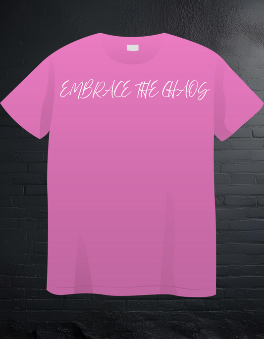 EMBRACE THE CHAOS TEE (PASTEL PURPLE)