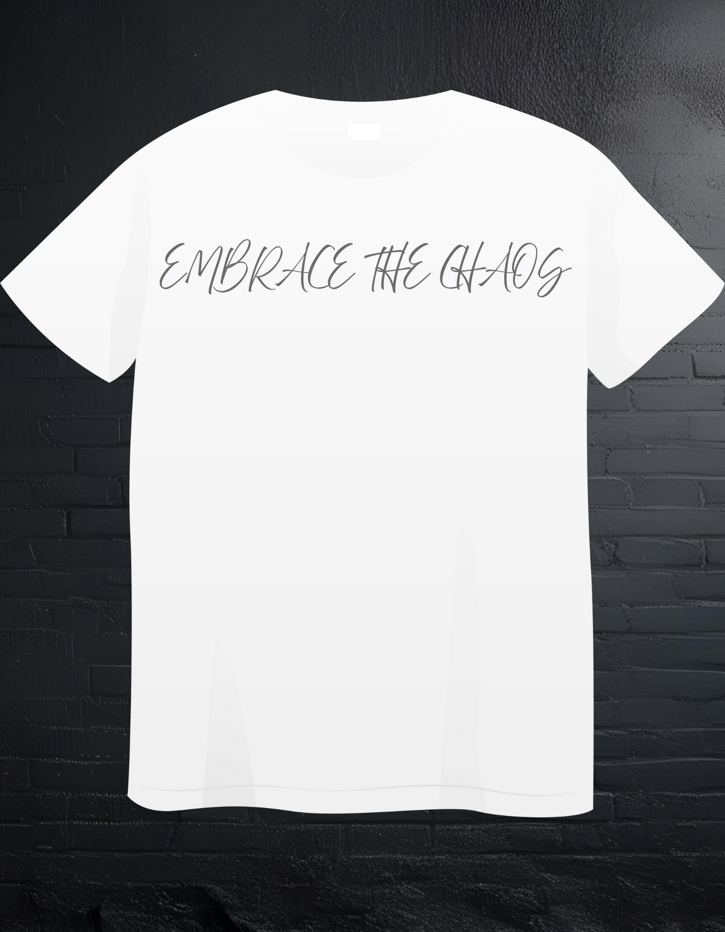 EMBRACE THE CHAOS TEE (WHITE)